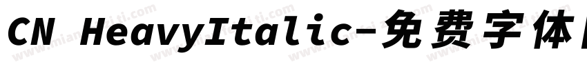 CN HeavyItalic字体转换